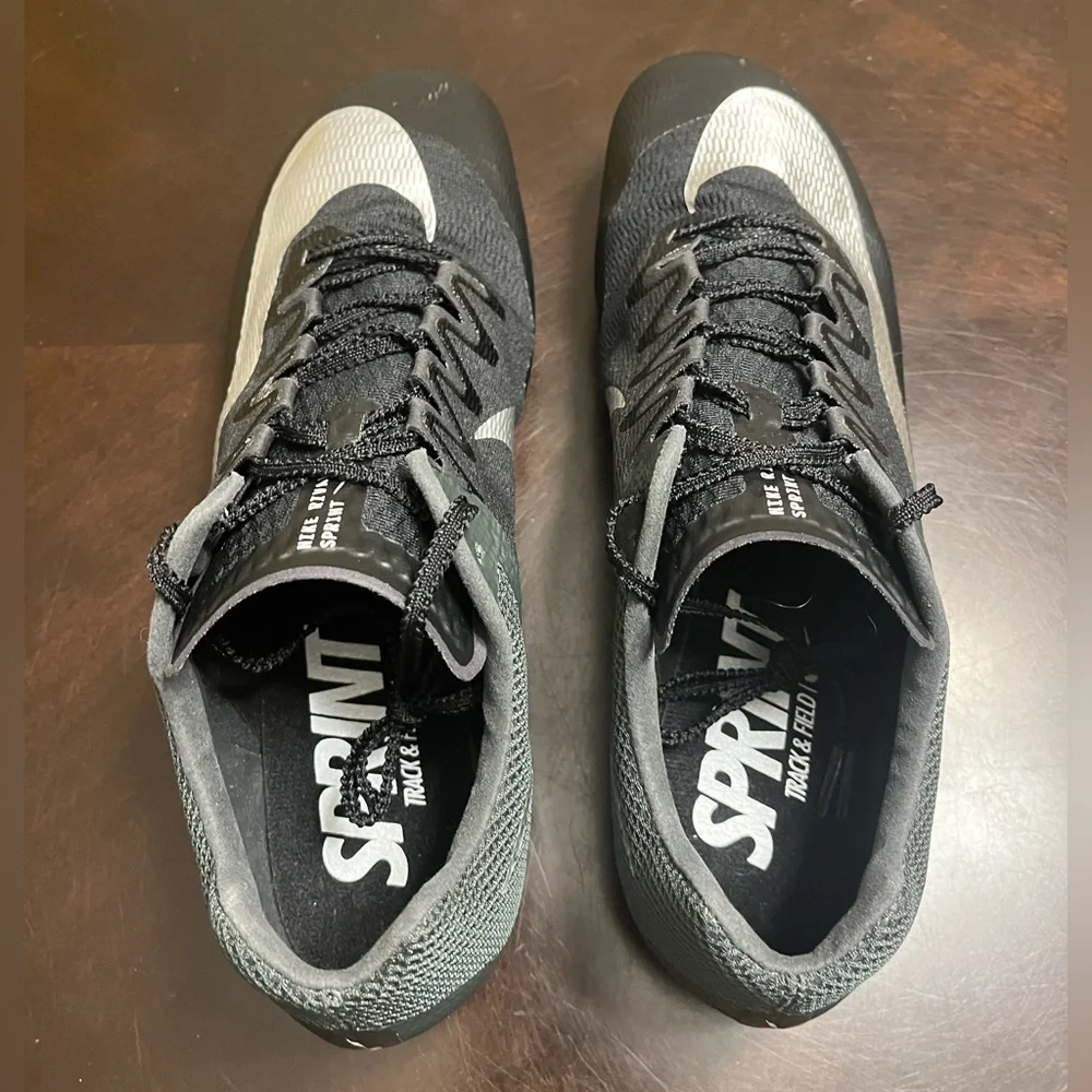 New Nike Zoom Rival Metallic Black travk Field shoes Size US 12 - Picture 14 of 15